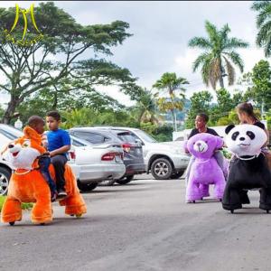 China Hansel amusement park walking electric kids car plush animal scooter factory
