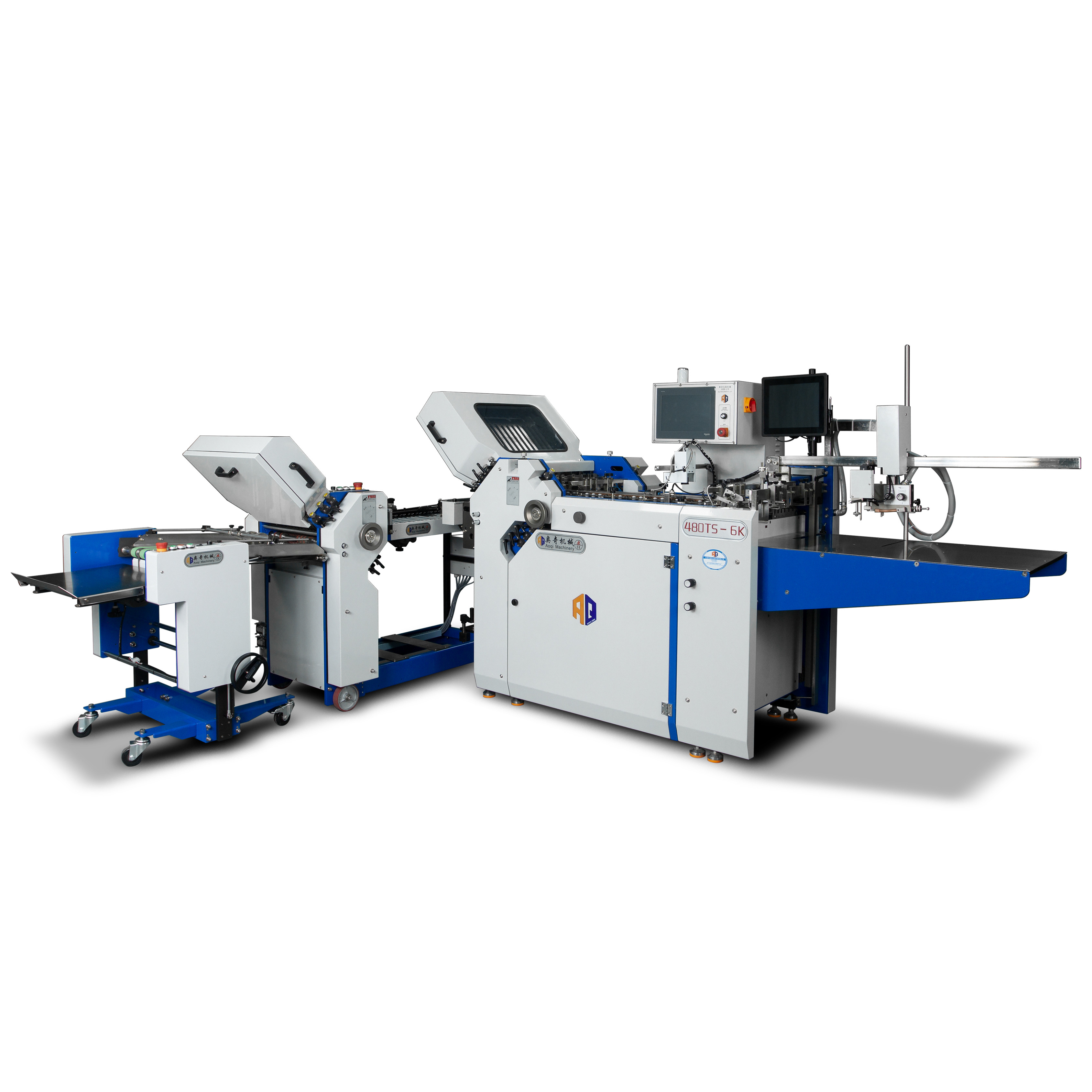 Large Format Paper Folding Machine Leaflet Pile Feeder Machine Maximum 6 Folds