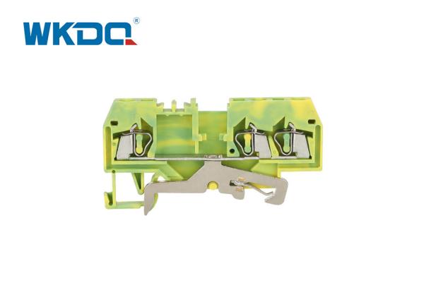 280-687 Yellow Green Spring Cage Feed Through Earthing Ground Terminal Blocks