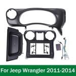 Car 2Din Audio Face Plate Fascia Frame Panel Dash Mount Kit For Jeep Wrangler