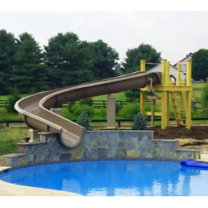 Easy Assembly Curve Kids Water Slide Indoor Outdoor Fun For 4 Children Vibrant