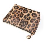 Travel Portable Waterproof Leather Leopard Print Cosmetic Bag Storage