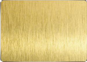 China Golden Yellow Colored Stainless Steel Sheets Vacuum Plating HL Surface factory