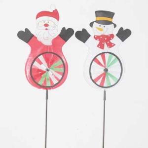 China Christmas Windmill Santa and Snowman factory