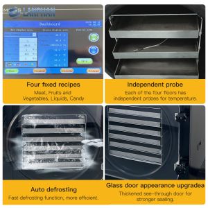 6 Trays Vacuum Freeze Drying Equipment Large-Scale Production Freeze Dryer In