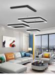 Living Room Simple Square Lamp Chandelier Square Nordic Chandelier Minimalist