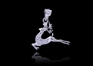 China Motive Deer Design Silver Cubic Zirconia Pendant Jewellery Plating Rhodium factory