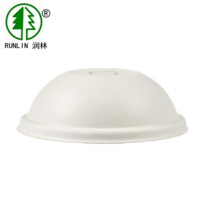 China Environmentally Friendly Beverage Bagasse Cup Lids Disposable Paper Cup Cover Eco Dome factory