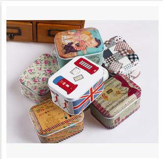 New creative promotional gift customed logo round shape tin saving money box