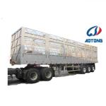 Steel 3 Axle Stake Animal Livestock Transport Cargo Fence Truck Trailers 60-80
