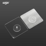 Transparent 5kg wall mounted hook Self Adhesive 7*7cm SS304 Steel