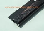 Anodized Black Metal Stair Nosing For Tile With Curved Edge Long Lifespan