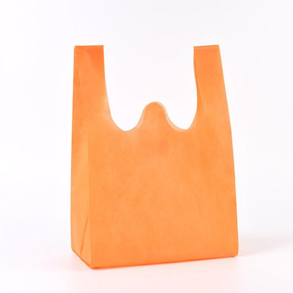 50Gsm Virgin Polypropylene Non Woven Vest Bag Laminated Custom Non Woven Tote