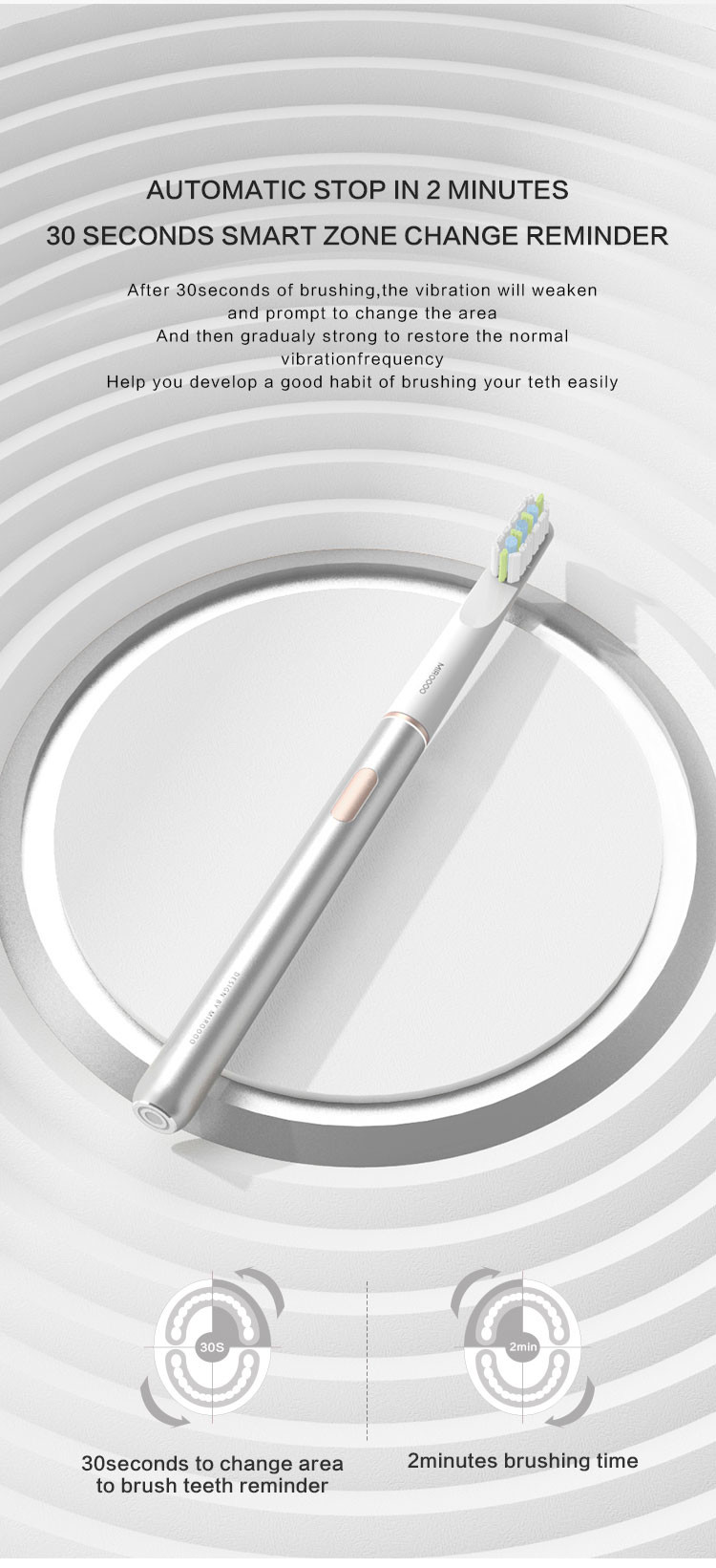 Ultrasonic Toothbrush Electric X1，Factory Direct Wholesale Rechargeable Electric Toothbrush For Teeth Whitening