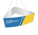 144in Portable Trade Show Circle Hanging Sign Curved Triangle Banner Sign