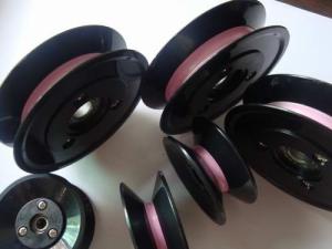 China Flanged Plastic / Nylon Cable Ceramic Wire Guide Pulley With POM Plastic Sheeting factory