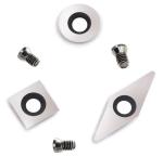 3pcs Mini Carbide Woodturning Tools Cutter Set With Screws For Wood Lathe