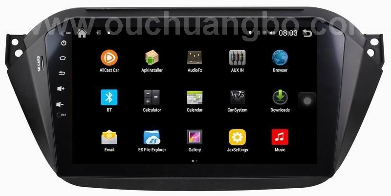 Ouchuangbo car multimedia stereo dvd navi for JAC S2 with 16GB Flash quad core AUX BT android 4.4 OS