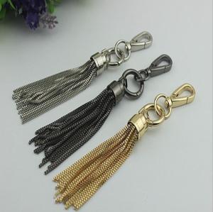 China Hot sale custom gold nickel gunmetal color metal tassels cap with spring hooks factory