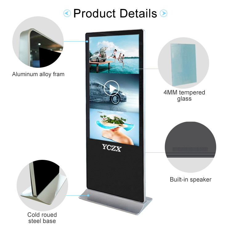 Android Touch Screen Advertising Displays , Digital LCD Advertising Display Monitor