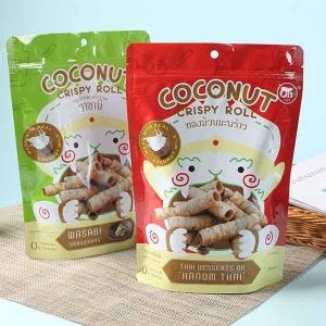 China Food zipper stand up nuts pouch with euro hole food packaging bag factory