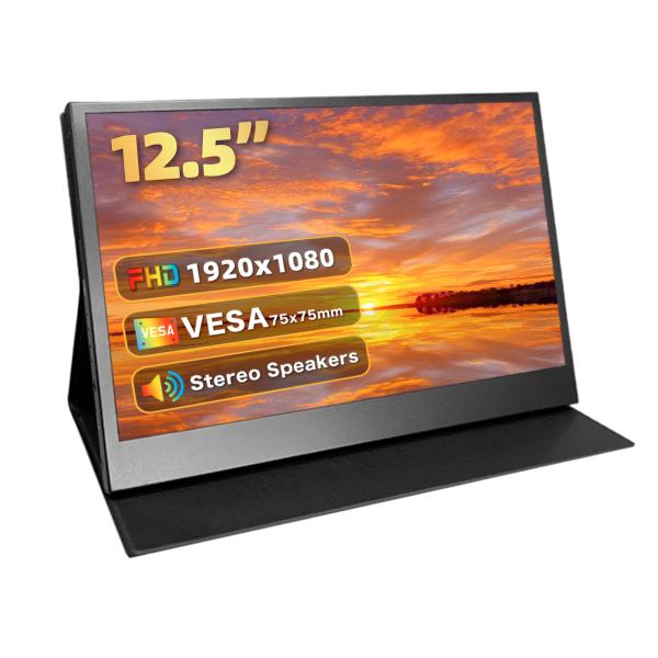 12.5 Inch Portable LCD Monitor High Resolution Monitor 3840 X 2160 HDMI