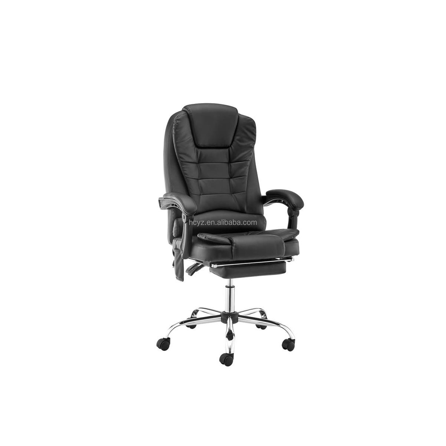 Traditional Design Style Gaming Chair with Heater Function and Synthetic Leather Cover