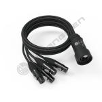 4 Channel PVC Jacket XLR Female Male Connectors to Cat5 Cat6 DMX RJ45 DMX512