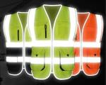 High visibility workwear safety vest with pockets 100% polyester tapes