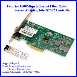 China 1 Gbs 1 Port Server Network NIC Cards, Intel 82572 Chipset, SFP Slot*1, PCI Express x4, LC Fiber, Femrice 10001PF factory