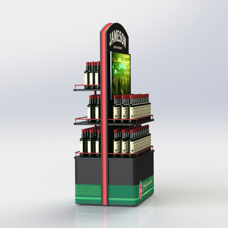 Customized Cardboard Counter Display Stands Vodka Table Top Display Rack For Bar
