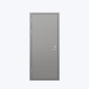China Double Swing Steel Fire Exit Doors With Vision Panel / Honeycomb Paper Core factory