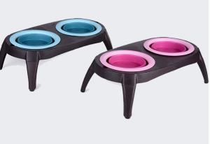 China Collapsible Silicone Double-Hole Pet Bowl Travel Bowl Foldable, Expandable And Collapsible Pet Food Water Feediing factory