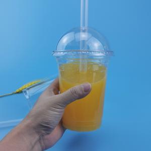 China 0.5L PET PLA Dome Lids Eco Friendly Bubble Tea Cups factory