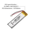 High Discharge Rate Battery 30C Rechargeable 501447 Customized LED Li-Polymer 3
