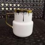 Ceramic Mugs Fashion Coffee Cups Nordic Blank OEM Porcelain White Gold Mug
