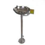 Vertical Medical Safety Shower Eyewash Station Foot Step Stainless Steel