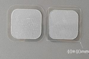 China QS-TECH 40 x40mm electrodes adhesive gel sheet for Low and medium frequency therapeutic apparatus factory