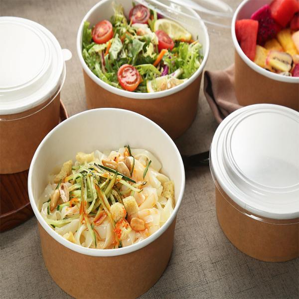 Disposable printed take away paper salad bowl paper cups for hot drinks paper