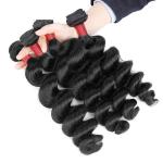 Pure Color Peruvian Human Hair Bundles No Shedding Peruvian Loose Wave Hair 3