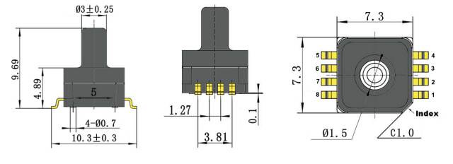 5V 700kPa Amplified Analog Output Sensor Atmospheric Pressure