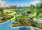 Different Color Fiberglass Water Slide 15m Platform Height For Water Park