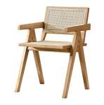OEM Service Accepted Modern Design Solid Wood Rattan Chair