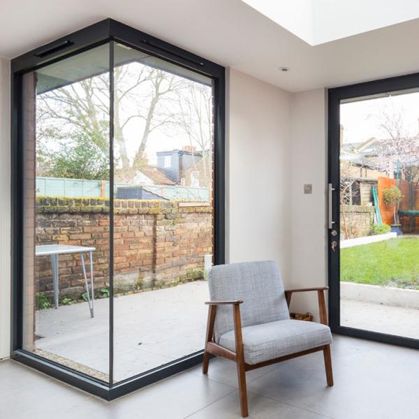 Aluminum Frame Reinforced Seamless Corner Windows For Houses And Office