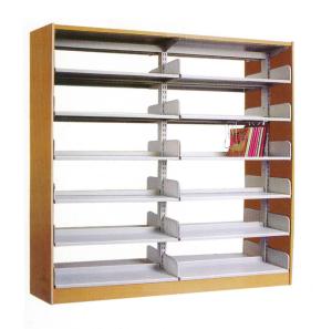 China Single Upright Metal Office Bookcase Double Sided For Library Thermal Transferred Finish factory