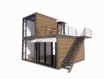 40ft 20ft Deluxe Bedroom Large Glass Studio Movable Wood House Wall 50/75/100mm