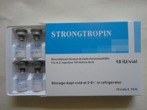 China Strongtropin 10iu HG 2ml Vial Box With Leaflet Printing factory