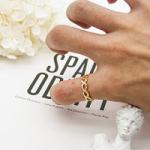 Women Luxurious Fashion Jewelry Rings 15 - 18mm Gold Alloy Round Hoop