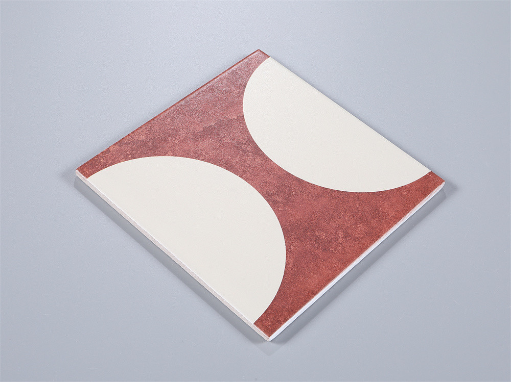 Red And Beige 20x20cm Inside Wall Ceramic Rustic Tile And Firebrick Tiles For Bathroom And Living Room