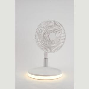 China Cooling Foldable Standing Fan Rechargeable Table Fan Portable USB With LED Light factory